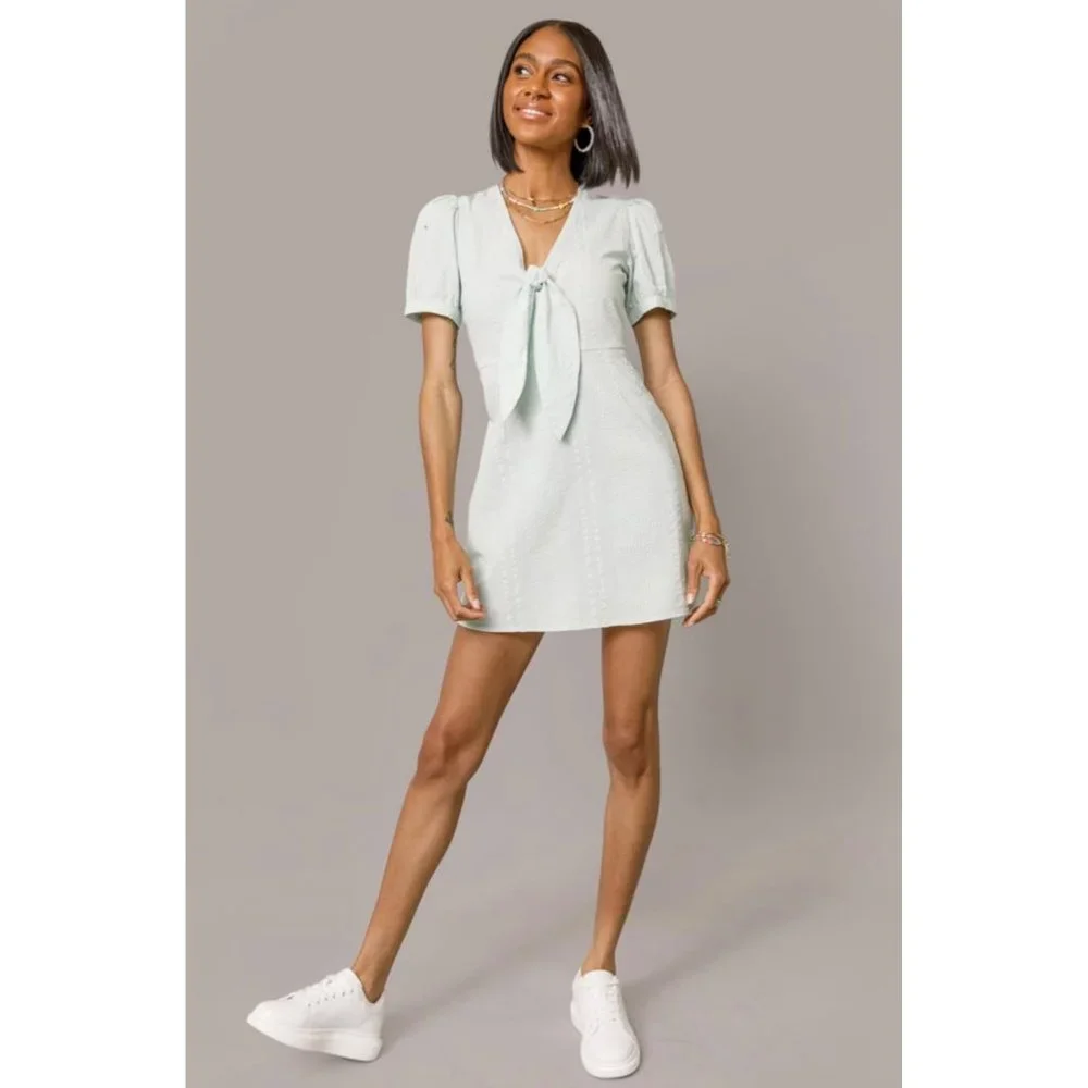 Elle Tie Front Mini Dress $50 NEW WITH TAGS - size large